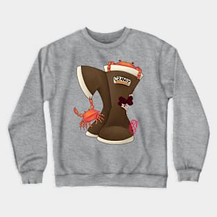 Crabby Rain Boot Crewneck Sweatshirt